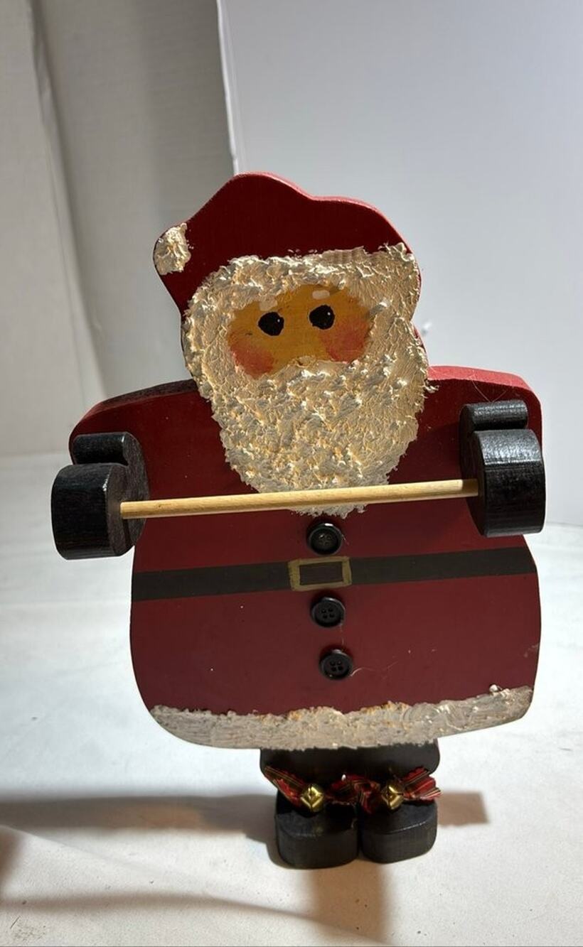 Vintage Santa Claus Wooden Towel Holder